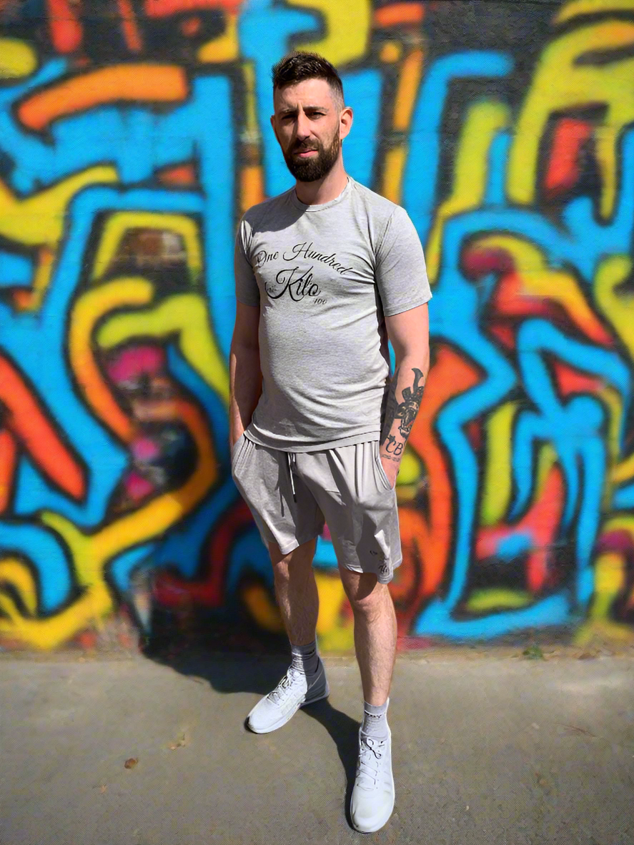 OHK Mens Muscle Fit Tee & Shorts Set